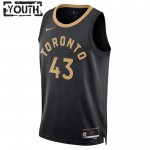 Maillot NBA Toronto Raptors Pascal Siakam 43 Nike 2022-23 City Edition Noir Swingman - Enfant